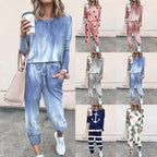 Damen Sweatpants-Set mit Sternen-Print und elastischem Bund R&B