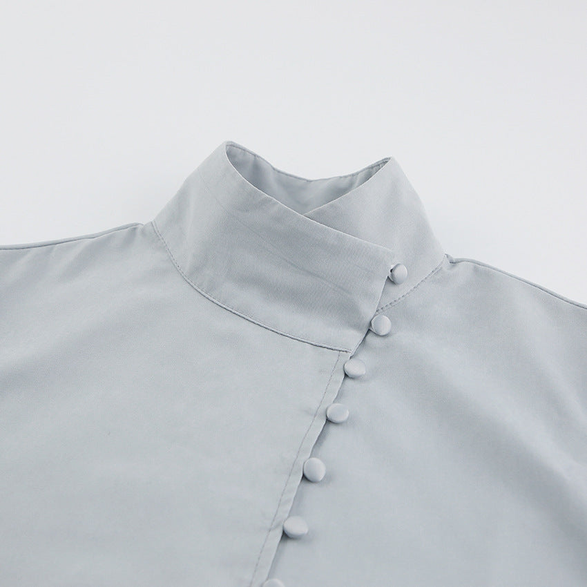 R&B | Viktorianisch Inspirierte Bluse mit Hohem Kragen