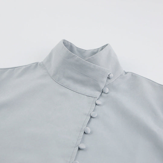 R&B | Viktorianisch Inspirierte Bluse mit Hohem Kragen