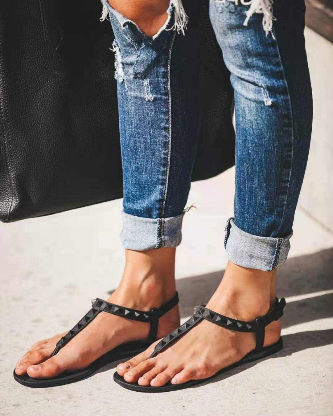 Damen Destroyed Denim Jeans R&B