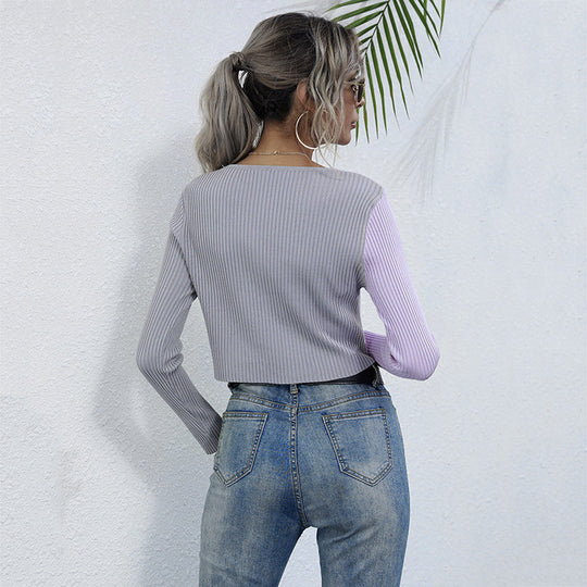 Damen Cropped Cardigan mit strukturiertem Rippdesign R&B