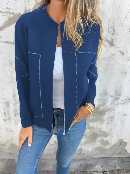 R&B | Casual Langarm Reißverschlussjacke