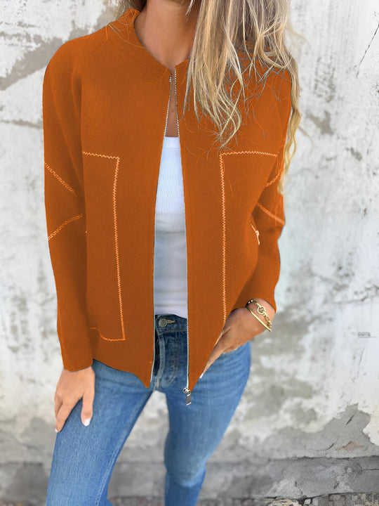 R&B | Casual Langarm Reißverschlussjacke
