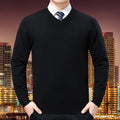 Herren V-Ausschnitt Strickpullover aus weichem Baumwollmix R&B