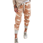 Damen nan lässige Camouflage Jogginghose mit Kordelzug und gerippten Bündchen R&B