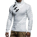 Herren Strickpullover mit innovativem Hohem Kragen und strukturiertem Muster R&B
