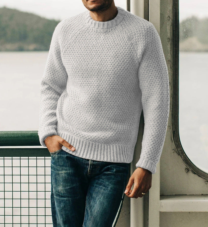 Herren Strickpullover mit zeitlosem Strukturdesign R&B