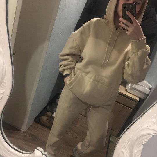 Damen lässiges Hoodie und Jogginghose Set R&B