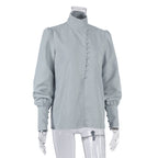 R&B | Viktorianisch Inspirierte Bluse mit Hohem Kragen