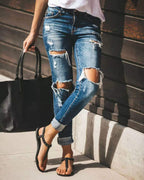 Damen Destroyed Denim Jeans