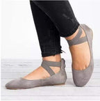 Damen Schicke Ballerinas mit elastischem Kreuzriemen und weichem Obermaterial R&B