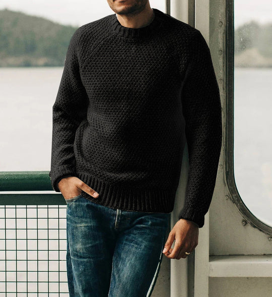 Herren Strickpullover mit zeitlosem Strukturdesign R&B