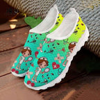 Damen Slip-On Freizeitschuhe mit farbenfrohem Design und atmungsaktiver Oberseite R&B