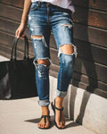 Damen Destroyed Denim Jeans