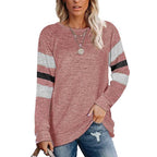 Damen lässiger Oversized Pullover mit sportlichen Streifendetails