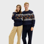 R&B | Der elegante Weihnachtspullover blauer Damen