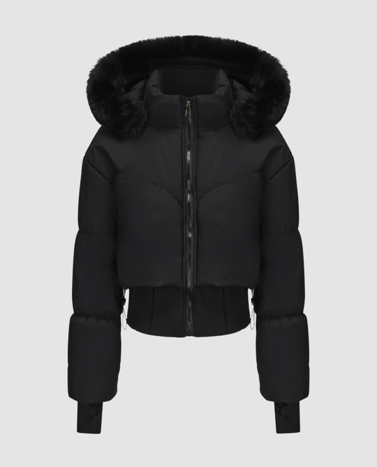 Stylische Warme Cropped Daunenjacke Damen | R&B