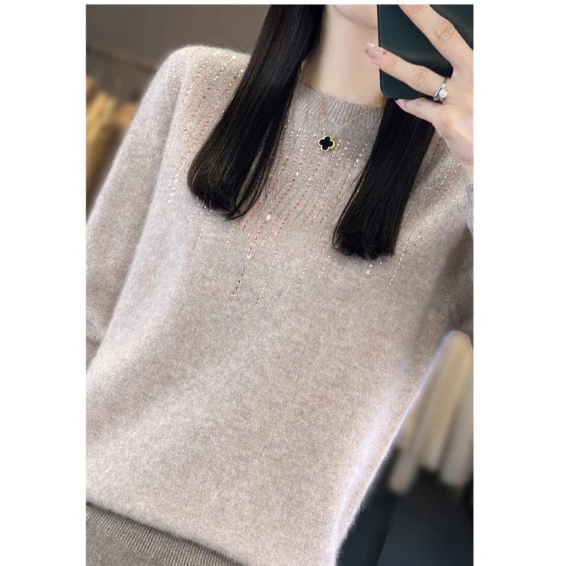 R&B | Sweatshirt - Weicher Strickpullover mit funkelnden Details