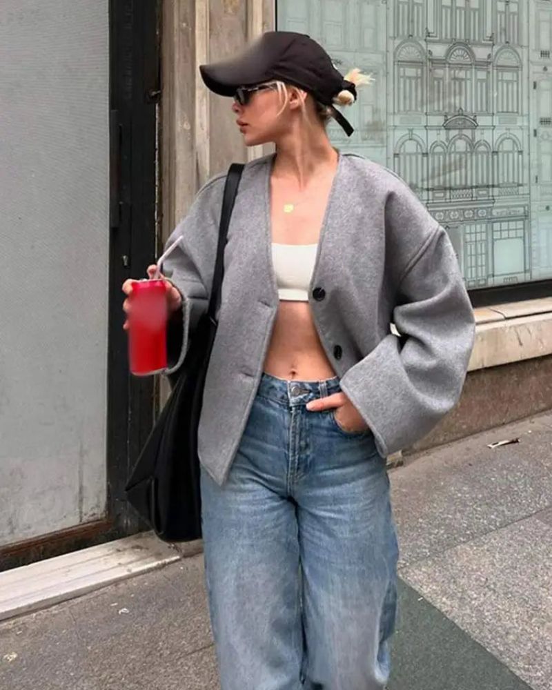 R&B | Luxus Blazerjack mit Faux Fur für Damen
