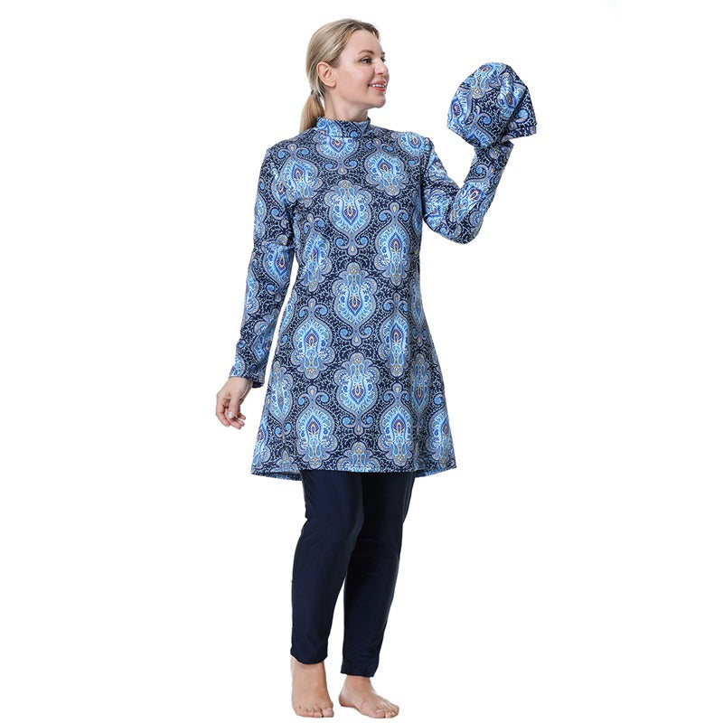 R&B | 3Xl 8Xl Gedruckte Halal Arabische Frauen Badebekleidung Badeanzug Burkinis