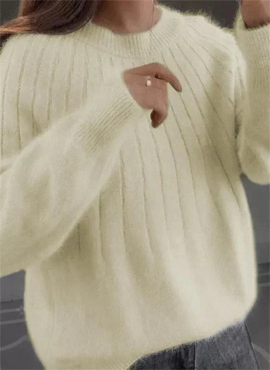 Flauschiger Strickpullover für Komfort und Eleganz