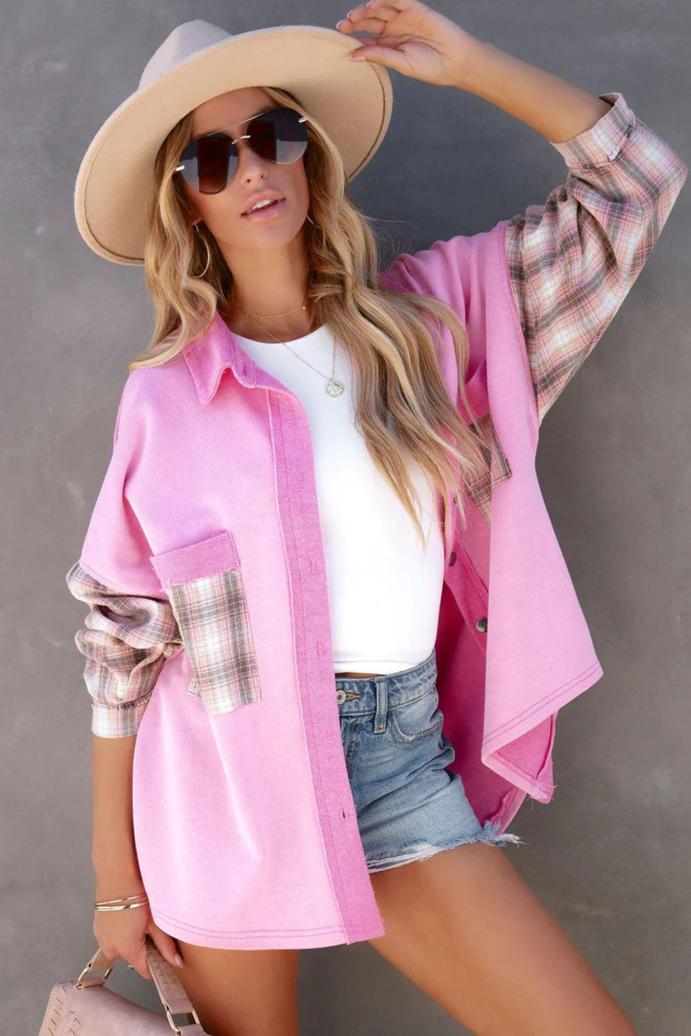 R&B | Gepunktete Flanellhemden Polyester und Baumwolle Einzigartiger Look