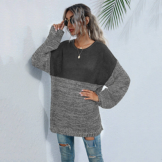 Damen Oversized Strickpullover mit modernem Farbverlauf R&B