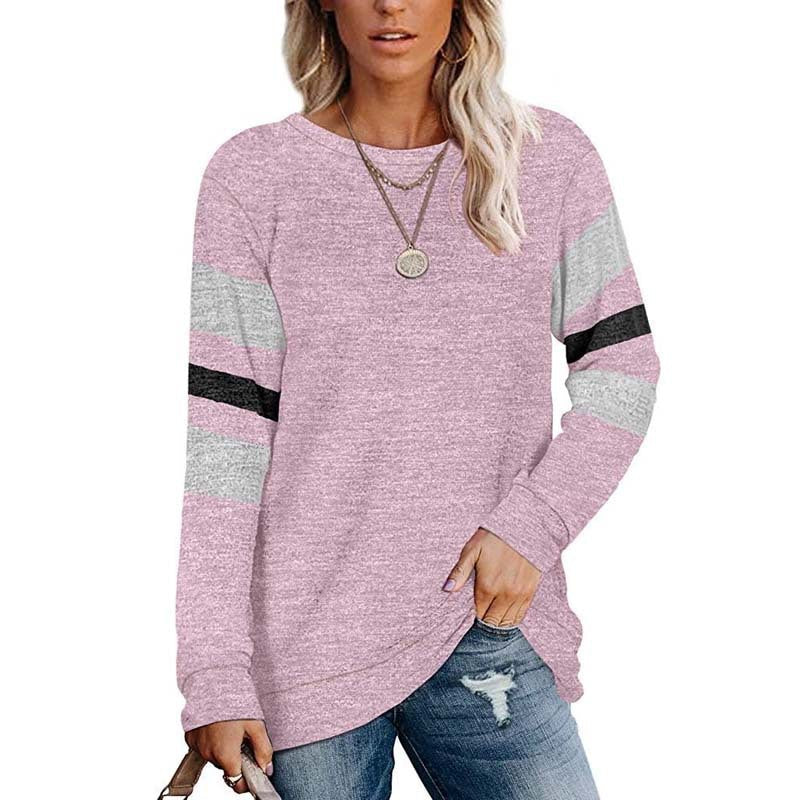 Damen lässiger Oversized Pullover mit sportlichen Streifendetails R&B