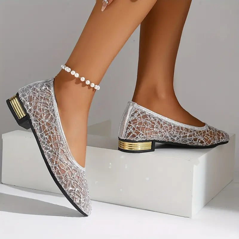 Orthopädische Ballerinas mit Spitze R&B R&B