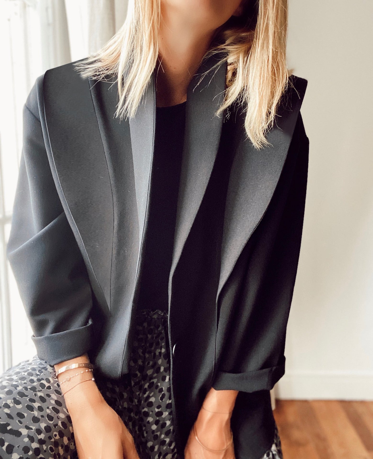 Damen Blazer im modernen Oversized-Schnitt mit schickem Revers R&B