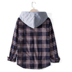 Herren Karohemdjacke mit integrierter Kapuze und bequemer Passform