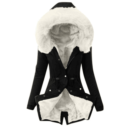 R&B | Kapuzenjacke mit Warmem Plüschfutter für Frauen