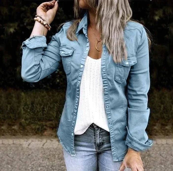 R&B | Lässige Denim Weichjacke