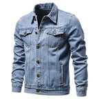 Herren Jeansjacke mit klassischen Details und robustem Design