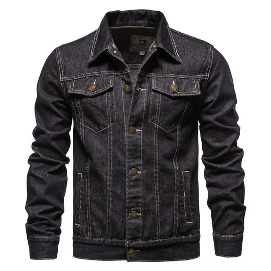Herren Jeansjacke mit klassischen Details und robustem Design R&B