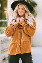 R&B | Weiche Teddyjacke mit Großen Taschen Polyester Warm und Modern