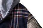Herren Karohemdjacke mit integrierter Kapuze und bequemer Passform