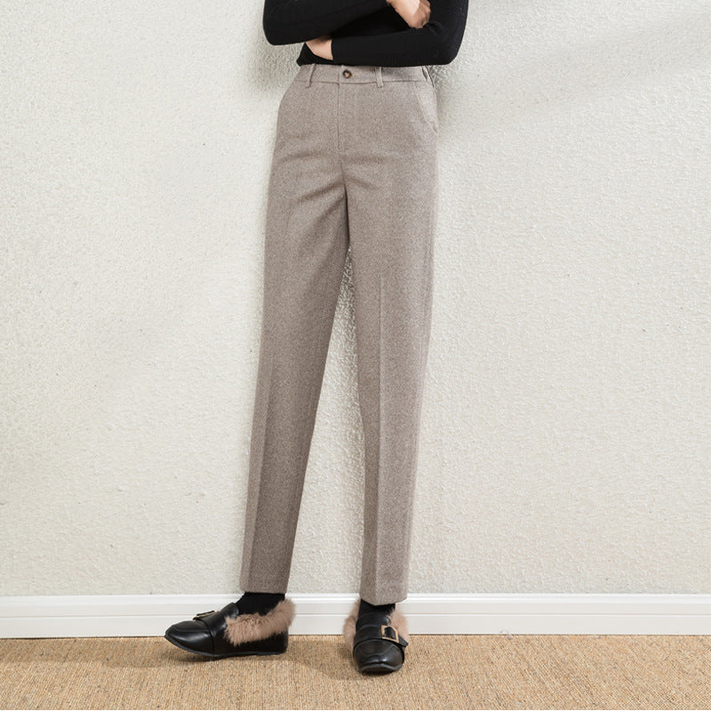 Damen elegante Stoffhose mit Karomuster