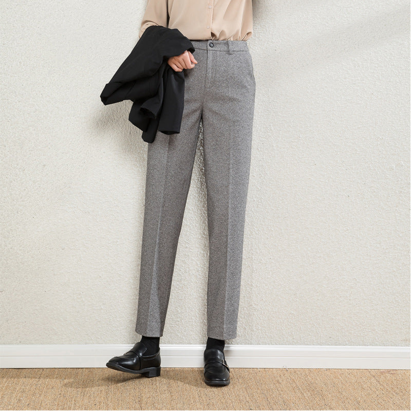 Damen elegante Stoffhose mit Karomuster
