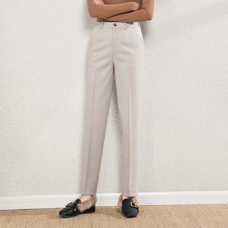 Damen elegante Stoffhose mit Karomuster