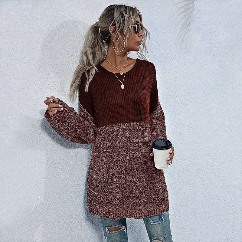 Damen Oversized Strickpullover mit modernem Farbverlauf R&B