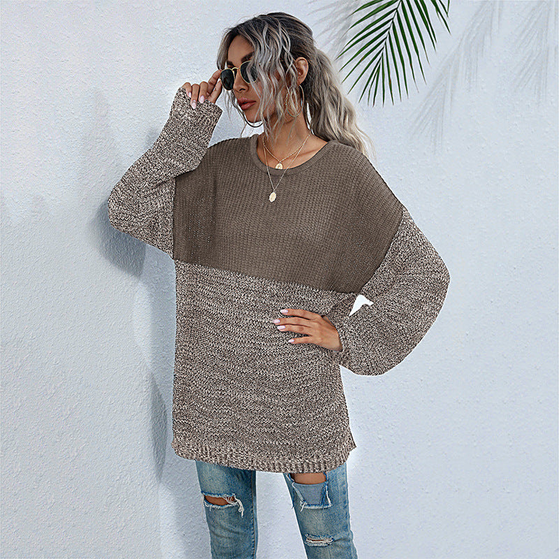 Damen Oversized Strickpullover mit modernem Farbverlauf R&B