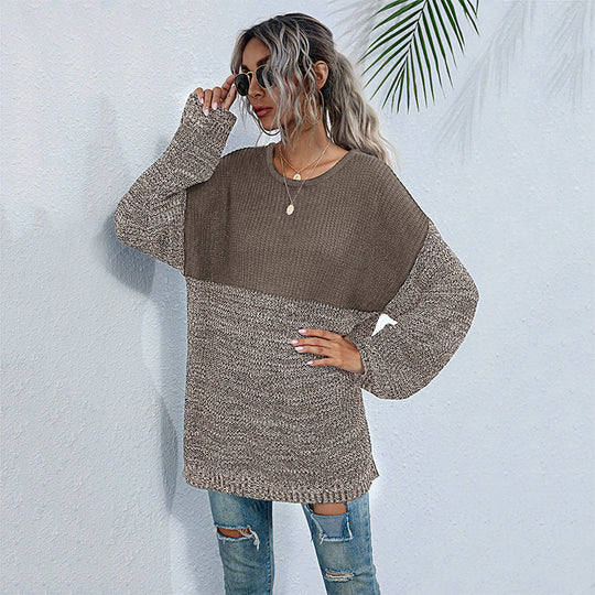 Damen Oversized Strickpullover mit modernem Farbverlauf R&B