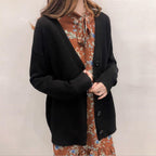 Damen Strickjacke mit knöpfbarem Design R&B
