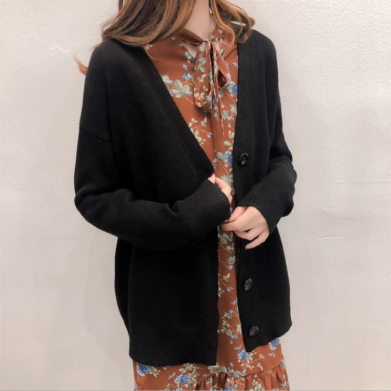 Damen Strickjacke mit knöpfbarem Design R&B