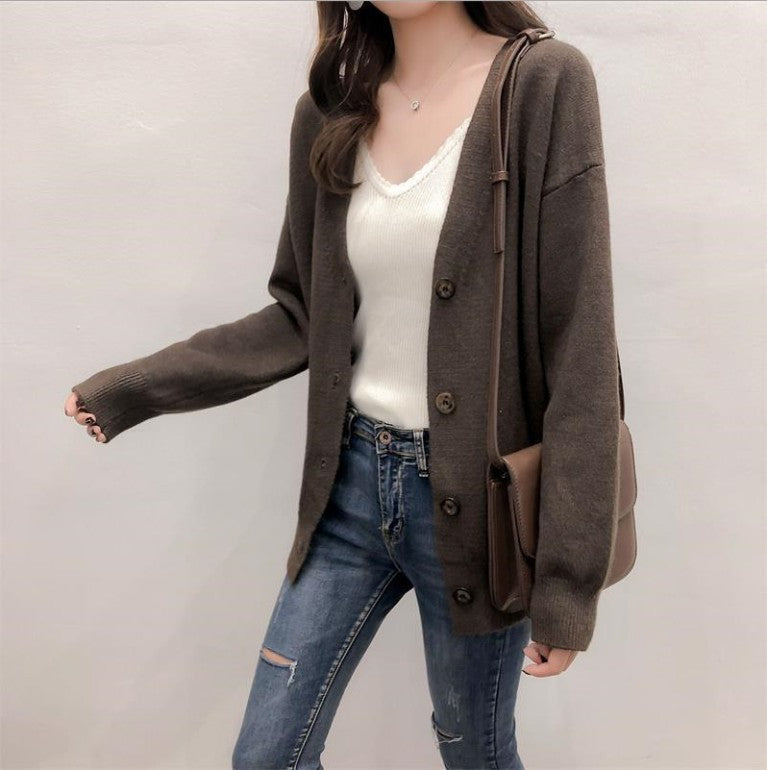 Damen Strickjacke mit knöpfbarem Design R&B