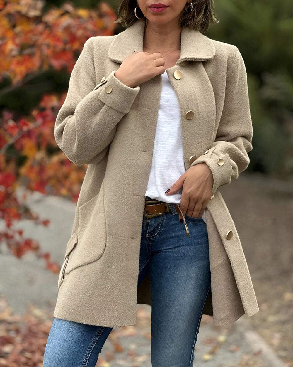 R&B | elegante Jacke mit stilvollem seitlichem Knotendetail