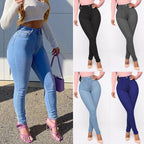 Damen Hoch geschnittene Skinny Jeans mit formenden Nähten R&B