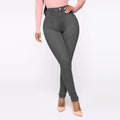 Damen Hoch geschnittene Skinny Jeans mit formenden Nähten R&B