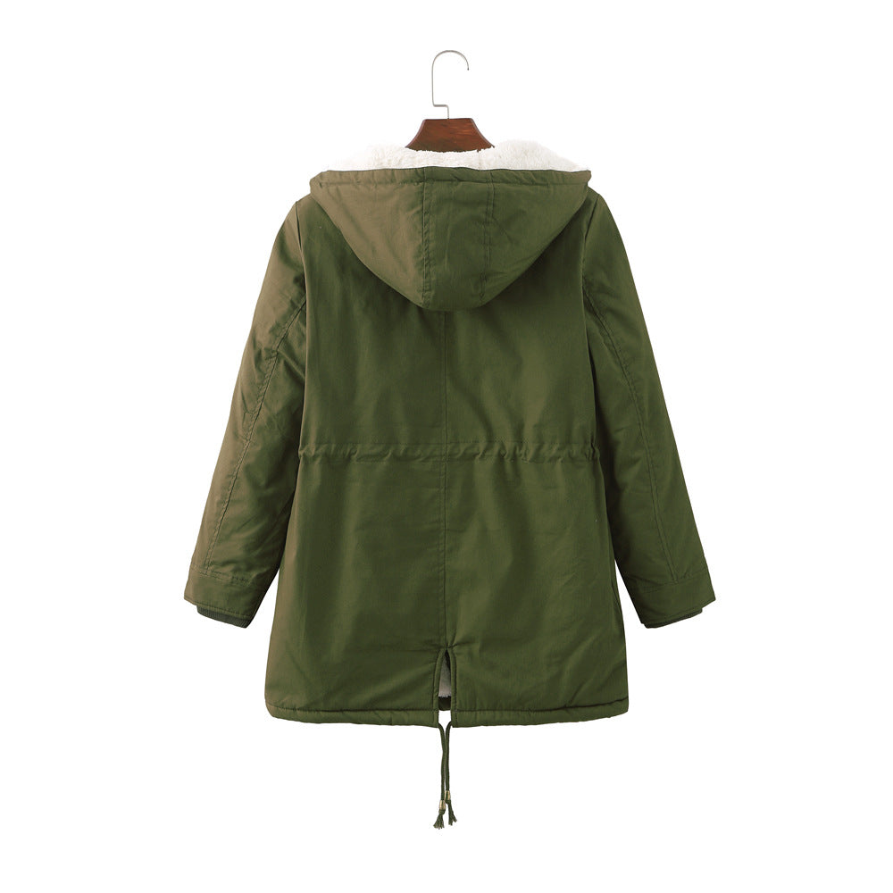 Damen warm gefütterte Parka-Jacke R&B